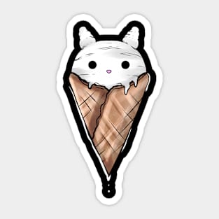 Sweet Easter Bunny Ice Cream Cone On Easter Sticker